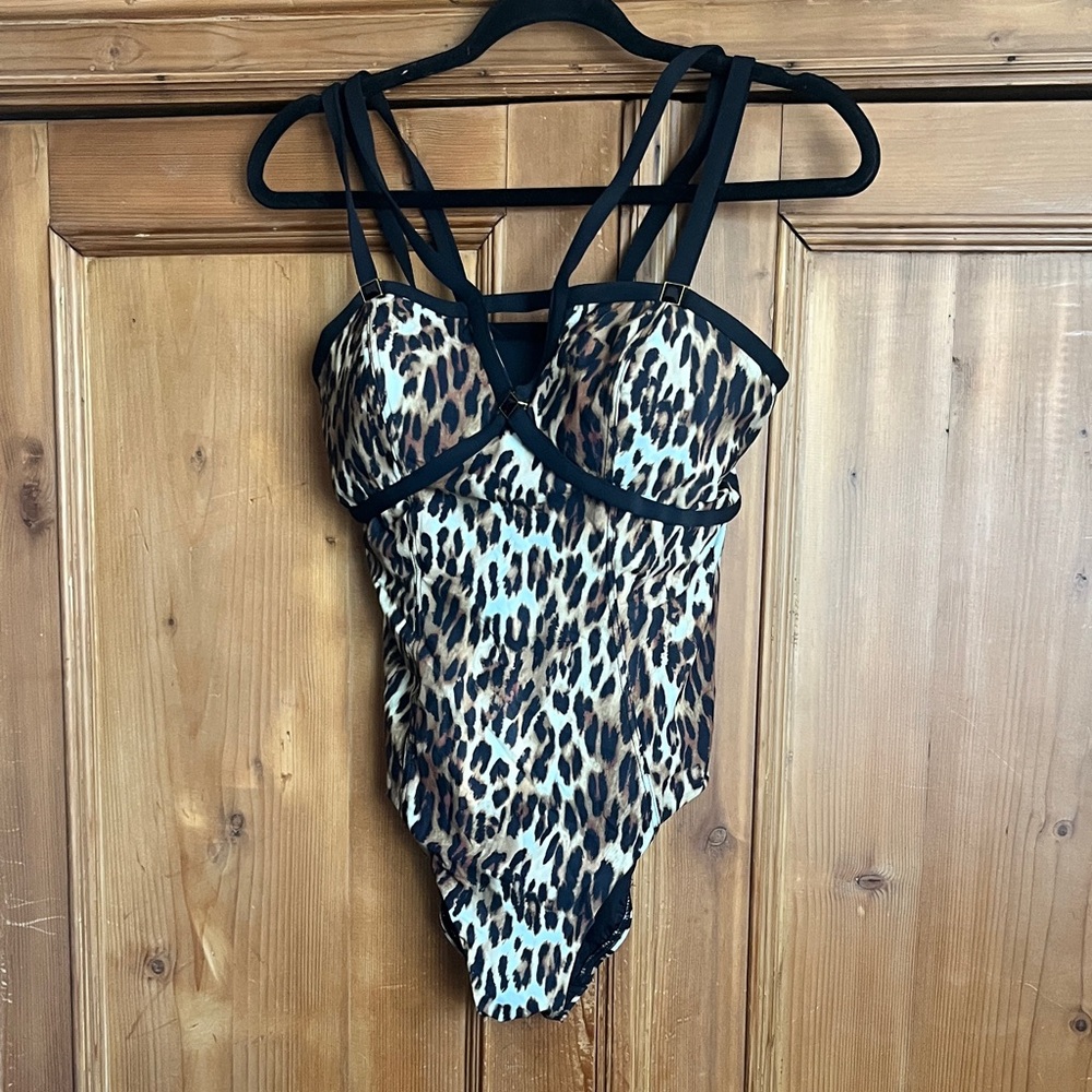 Leopard Print Women Swim One Piece